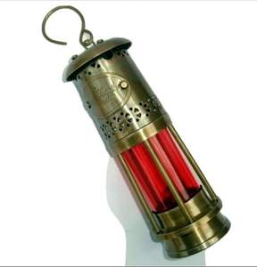 Lanterne à huile marine vintage en laiton antique pour décoration nautique - Product Image 3