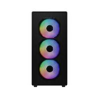 Elite 350 God Chivalrous, Nueva Caja de PC para Juegos de Torre Media con Alto Flujo de Aire, Acero SPCC, Panel Lateral de Vidrio Templado, Puertos USB Frontales