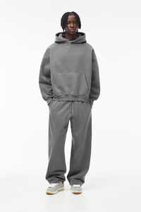 Sweat à capuche d'hiver vintage pour homme, coupe classique, avec fermeture éclair, en molleton délavé à l'acide, 410 GSM, respirant, 100 % coton, 6XL, personnalisable avec logo OEM et impression - Product Image 3