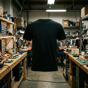 Camiseta LED Luminosa para Hombre, de Algodón Negro, Secado Rápido, Transpirable, Informal, con Luces Nocturnas, para Actividades Especiales, Gran Venta - Product Image 2