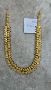 ชุดสร้อยคอทองคำแท้ 22K ลายวัด |   เครื่องประดับเจ้าสาวแบบดั้งเดิมของอินเดีย |   งานฝีมือเคลือบทองโบราณแบบแฮรัม - Product Image 5