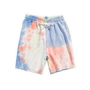 Pantalones Cortos Tie Dye para Hombre, Estampado Colorido Vintage, Casuales, para Playa o Gimnasio, con Bolsillos, Cordón Ajustable, Transpirables, en Oferta - Product Image 1