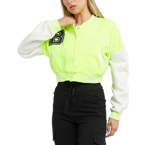 Chaqueta Varsity de Mujer de Alta Calidad, Color Sólido, Estándar TALLIANS INTERNATIONAL, Talla Grande, Informal, Transpirable, de Lana - Product Image 6