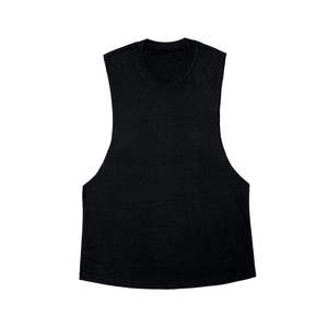 Custom <b>Men</b> <b>Gym</b> Wear Cotton Muscle Tank Top Sleeveless Low Cut Side Drop Armhole Bodybuilding Fitness <b>Vest</b> Workout Tanktop - Product Image 4