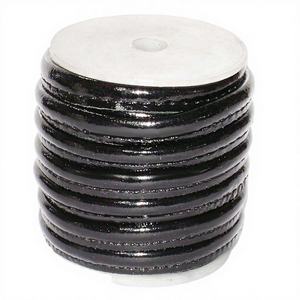 Cordones de napa de 5mm de alta calidad, cordón de cuero cosido redondo de alto brillo, accesorios de cordón de cuero a la moda, venta al por mayor - Product Image 1