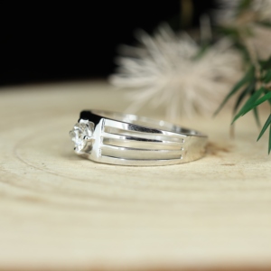 1ct VVS Moissanite Rose Gold Plated 925 <b>Silver</b> for Certified Iced Out Fashion <b>Men's</b> Wedding <b>Ring</b> - Product Image 3