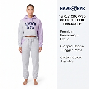 Conjunto Deportivo para Mujer Hawk Eye, Sudadera Corta y Pantalones Jogger, Felpa de Algodón Grueso - Product Image 6