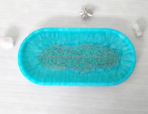 Plateau en résine de qualité supérieure Plateau en résine rectangulaire rond personnalisé Plateau de service à thé - Product Image 2