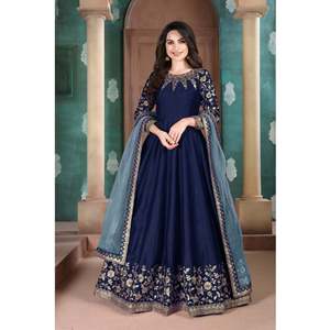 ชุด anarkali ดีไซเนอร์ที่มีก้นและ dupatta สำหรับงานปาร์ตี้พรหม - Product Image 2