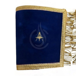 Manchettes maçonniques légères en velours brodé de qualité supérieure – Accessoires de chemise formelle simples – Style intemporel pour cérémonies – Idéal comme cadeau - Product Image 4