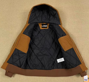 Mens <b>Canvas</b> Bomber <b>Jacket</b> With Custom Logo Embroidery Cotton <b>Canvas</b> <b>Work</b> <b>Jacket</b> With Personalized Patches - Product Image 3