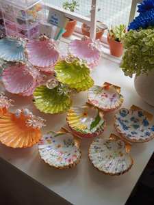 Bandeja Decorativa Hecha a Mano con Conchas Marinas, Bandeja Decorativa de Concha de Vieira, Artesanía de Conchas Naturales, Decoración Costera para el Hogar - Product Image 5