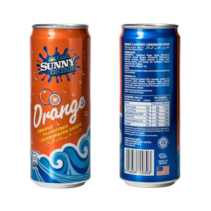 Nouveaux produits 2025 Ooh Sunny Soda Boissons gazeuses fruitées à l'orange 325 ml Boîtes fines RTD Emballage - Product Image 1