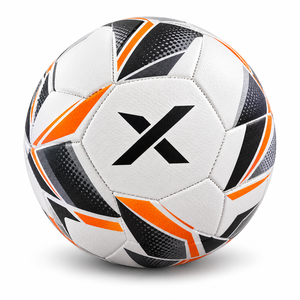 Ballon de football personnalisé X, blanc, noir, rouge, logo X, ballons de futsal |   OEM ODM |   Fabricant |   Qualité de conception haut de gamme - Product Image 1