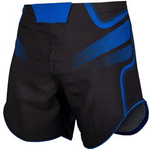 Shorts MMA pour homme, noir et bleu, impression par sublimation, séchage rapide, coupe classique, vêtements d'arts martiaux mixtes, taille adulte - Product Image 1