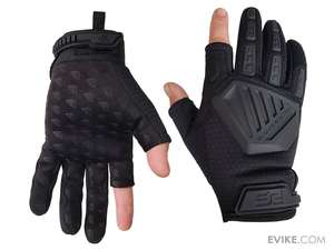 Guantes Tácticos de Medio Dedo para Hombre, Resistentes a Pinchazos, Multiusos, con Múltiples Capas de Costuras y Diseño Antideslizante - Product Image 2
