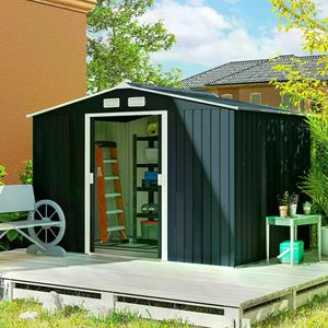 Grande Capanno da Giardino per Esterni, Casetta Attrezzi Moderna Industriale in PVC Ecologico e Acciaio Zincato Impermeabile per Deposito Biciclette - Product Image 1
