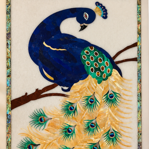 Escultura de Pared Decorativa Hecha a Mano con Relieve de Pavo Real en Lienzo, Decoración de Pared Enmarcada, Decoración de Naturaleza Muerta para el Hogar, Decoración para Bodas Diwali - Product Image 5
