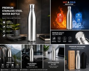 Best Quality Stainless Steel 750 Ml Insulated Water Bottle High Performance Vacuum <b>Flask</b> Keeps Drinks Hot or Cold Long Time - Product Image 5