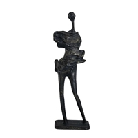 Figurine abstraite moderne en métal représentant une femme dansant le yoga, décoration de luxe pour mariage, maison, salon, table