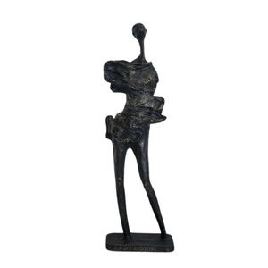 Estatua Moderna de Metal de Mujer Practicando Yoga, Figura Abstracta de Mujer Corpulenta Bailando, Decoración Contemporánea para Mesa de Sala de Estar, Hogar u Hotel - Product Image 2