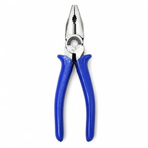 Heavy Duty Combination <b>Pliers</b> Professional Long Nose Steel Hand <b>Tool</b> with Blue Grip for Electrical Plumbing Mechanical Repair - Product Image 1