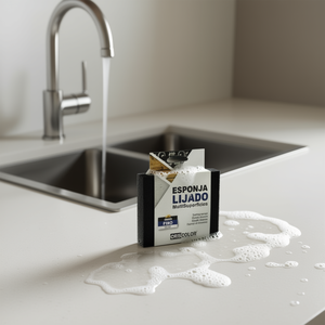 ESPOMJA Bloc éponge givré 12,5*10*1,2 cm à grain fin pour ponçage et récurage - Product Image 3