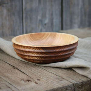 Water Resistant Wooden Serving <b>Bowl</b> Kitchenware Usage Multifunctional <b>Bowls</b> <b>Large</b> Size Wood Salad <b>Bowls</b> For Dinner Tableware - Product Image 4