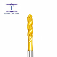 Taraud et filière universels en PVC cannelé en spirale avec revêtement TiN/TiCN/DLC, finition brillante, filetage métrique standard