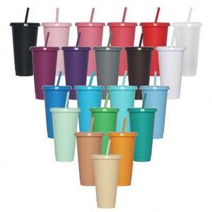 Vaso de Agua de Plástico Personalizado al por Mayor, Vaso Ligero Esmerilado para Bebidas Frías - Product Image 1