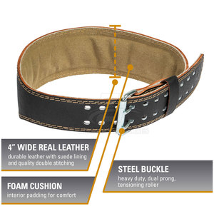 New Factory Direct Price Custom Made Weightlifting Belts Adjustable Weightlifting <b>Back</b> <b>Support</b> Belt - Product Image 3