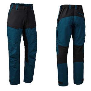 Pantalon de travail taille haute pour homme, color-block bleu et noir, multi-poches, séchage rapide, style toile, pour l'automne - Product Image 4