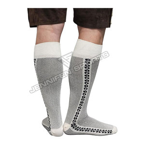 Professional Oktoberfest Bavarian Nylon/Cotton <b>High</b> <b>Knee</b> <b>Socks</b> With Twin Colors Unisex Quality Thick Crew <b>Socks</b> Knitted - Product Image 3