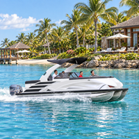 Erschwingliches Luxus-Aluminium-Pontonboot für Passagiertransport, Party, Resort, Wassertaxi, Tourismus, kommerzielle Vermietung, Großhandel