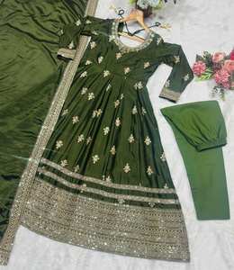 <b>TOP</b> PENT DUPATTA CHINON SILK CODDING SEQUNCE EMBROIDERY WORK SUIT - Product Image 5