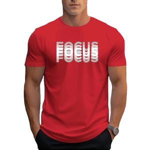 Fabricants de vêtements Hommes 100% coton sport décontracté ample surdimensionné Focus imprimé col rond manches courtes T-shirt haut - Product Image 1