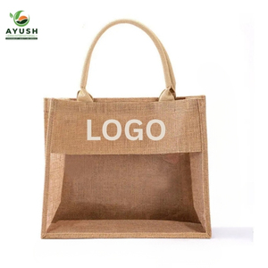 Bolsa Promocional de Yute con Serigrafía Personalizada, Bolso de Hesse Laminado de Alta Calidad para la Identidad de Marca Corporativa - Product Image 1
