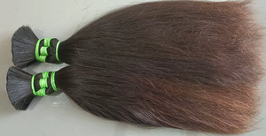 Extensions de cheveux indiens vierges Remy naturels, doux et lisses, fines, à trame simple, double trame machine, décolorées - ASK HAIR ENTERPRISE - Product Image 2