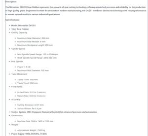 Machine de découpe de métaux CNC de précision à grande vitesse Universal Gear Hobber pour applications d'atelier industriel - Product Image 4