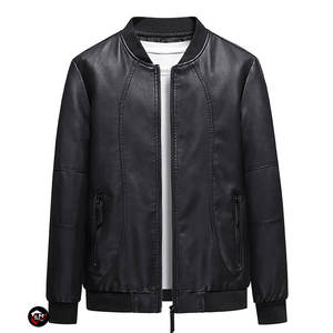 Veste en cuir pour homme, coupe classique slim, toucher doux, vêtement d'extérieur tendance, décontracté, à porter tous les jours - Product Image 1