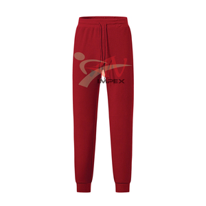Cross-border Men's Summer Sports Casual Loose Breathable Solid Color Waffle Men's <b>Drawstring</b> <b>Trousers</b> - Product Image 3