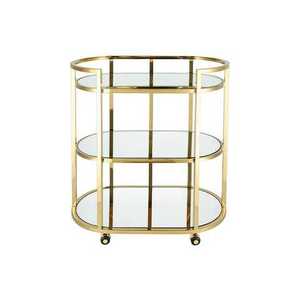 Chariot de service industriel en métal noir avec 3 étagères et 4 roulettes pivotantes – Mobilier commercial durable pour hôtels et bars - Product Image 5