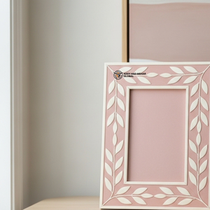 Blush Pink Decorative <b>Photo</b> <b>Frame</b> Elegant Pink <b>Wooden</b> <b>Photo</b> <b>Frame</b> - Product Image 3