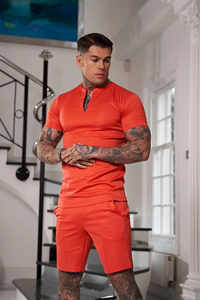 Conjunto de Verano Personalizable con Logotipo para Hombre, 2 Piezas, Camiseta de Manga Corta y Pantalones Cortos de Poliéster/Algodón - Product Image 3