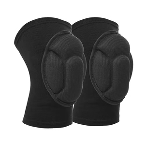 Black Solid Color Good Supplier <b>Back</b> In The Game With Knee Protection <b>Brace</b> Compression Sleeve & Pads - Product Image 5