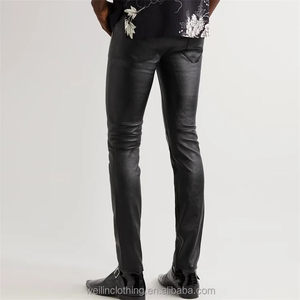 Pantalones de Cuero para Hombre, Pantalones de Cuero de Primera Calidad, Precio de Fábrica al por Mayor, Precio de Cuero con Logotipo Personalizado - Product Image 3
