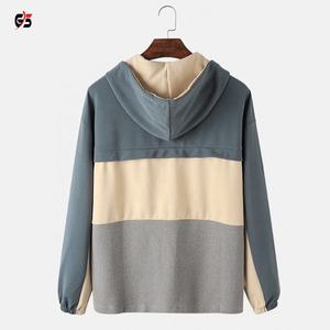 Sweat-shirt à capuche pour hommes, 1/4 coton, tissu molletonné, fermeture éclair, Logo personnalisé, manches longues, tenue décontractée, nouvelle collection 100% - Product Image 2