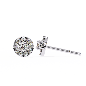 Aries Jewel Fashion Designer Round Lab Grown Diamond 14K Gold IGI Certified <b>Earring</b> <b>Tops</b> for Gift Party & Anniversary - Product Image 3