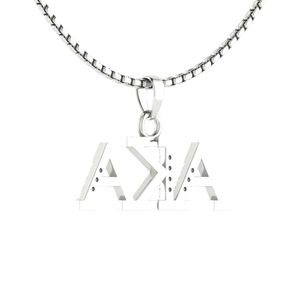 Silver Horizontal Letter <b>Necklace</b> Women Sterling Silver Pendant Jewelry Elegant Fashion Accessory <b>Statement</b> <b>Necklace</b> Gift Daily - Product Image 5