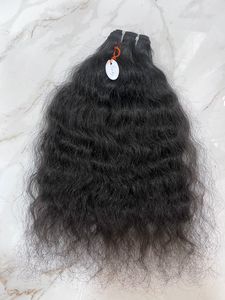 Extensions de cheveux indiens vierges Remy ondulés de 12 pouces, double trame à la machine, pointes pleines, décolorées pour rehausser l'aspect des cheveux - Product Image 3